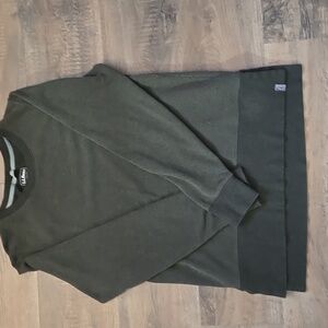 Women's LL Bean Cozy Sweatshirt Split Hem Size Medium Shadow Green EUC